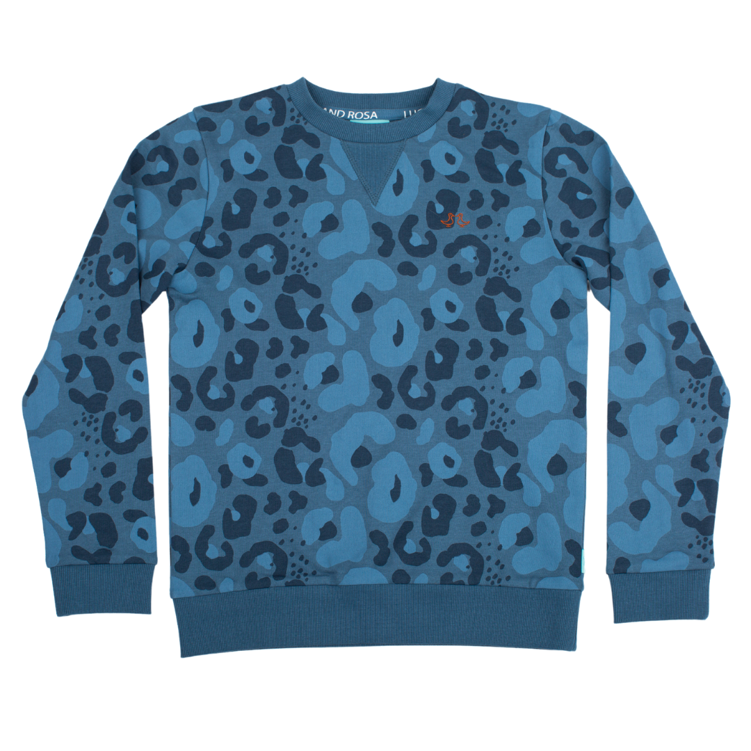 Women's Blue Leopard Lounge Set