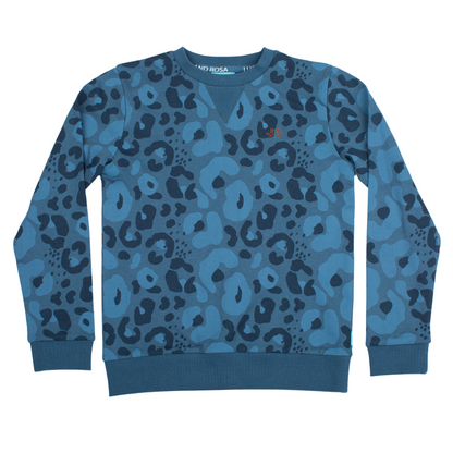 Women's Blue Leopard Lounge Set