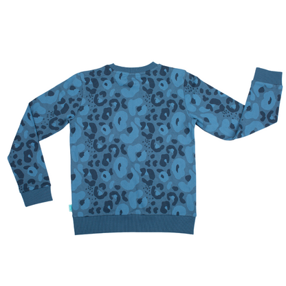 Women's Blue Leopard Lounge Set